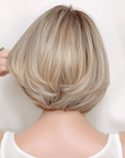 Perruque Naturelle Blonde Carré Court - Lysiane