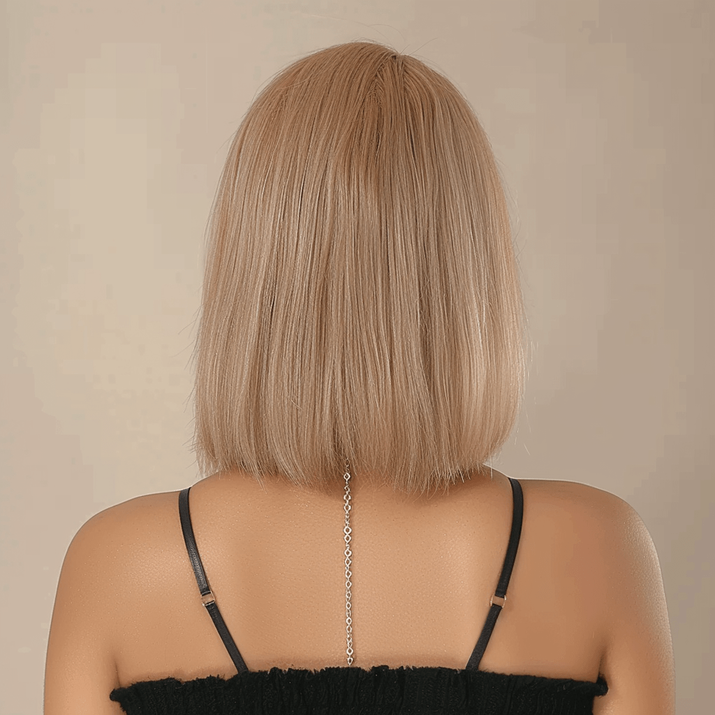 Perruque Naturelle Blonde Carré Mi-Long - Iris