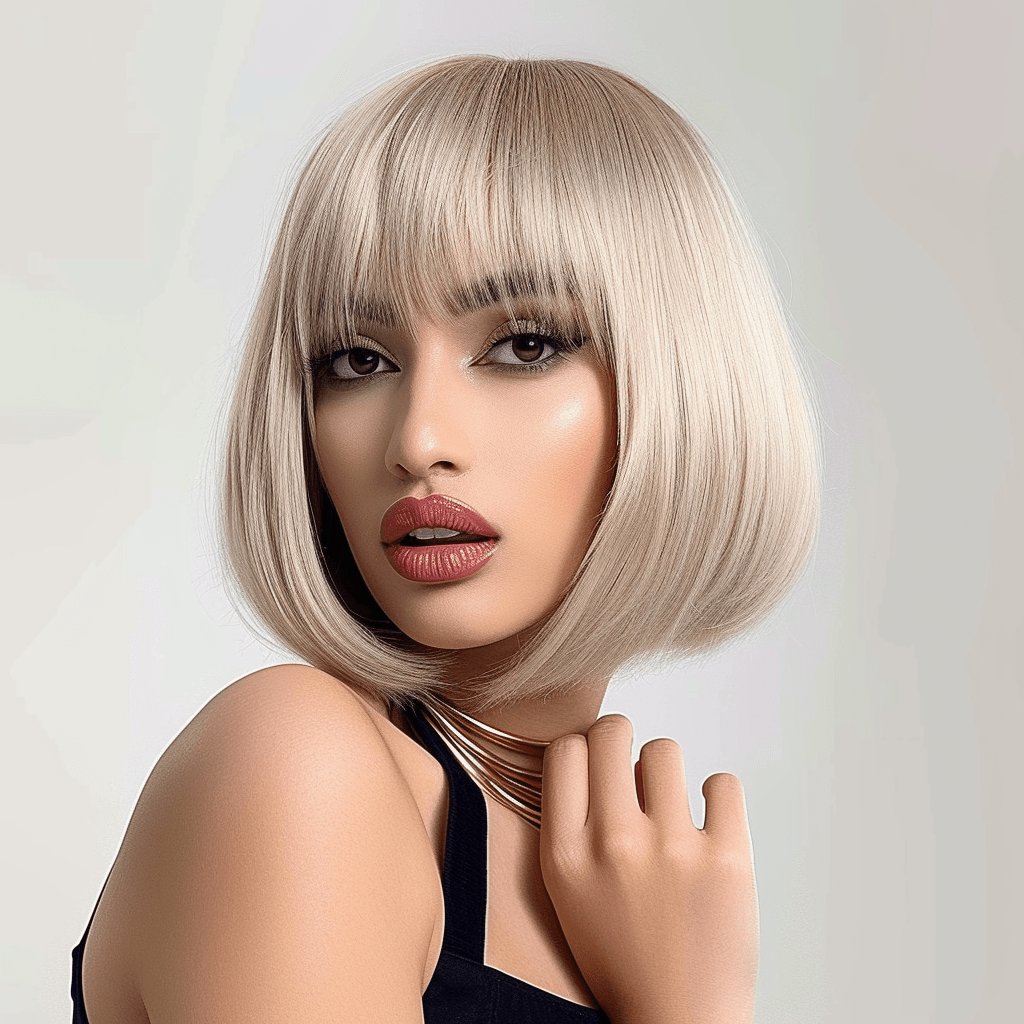 Perruque Synthétique Blonde Carré Court - Alice