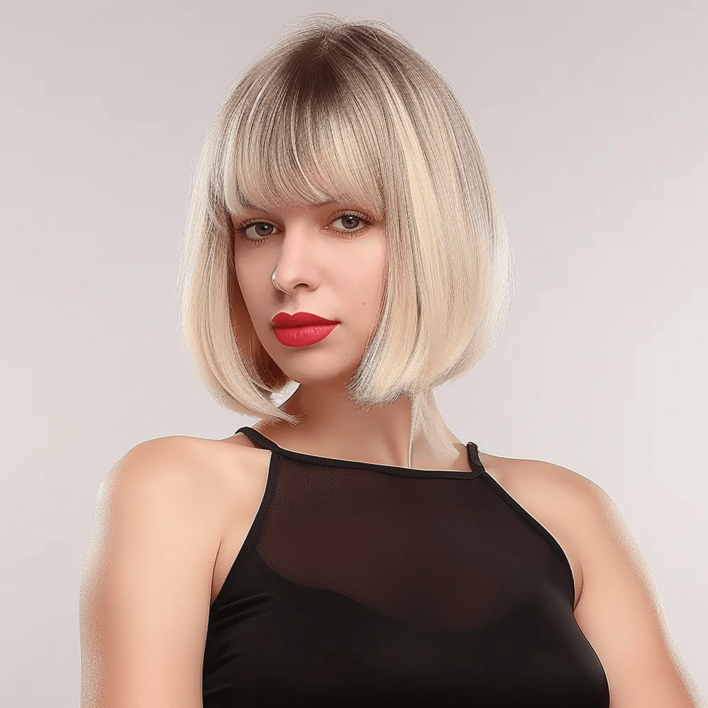 Perruque Synthétique Blonde Carré Court - Éloïse