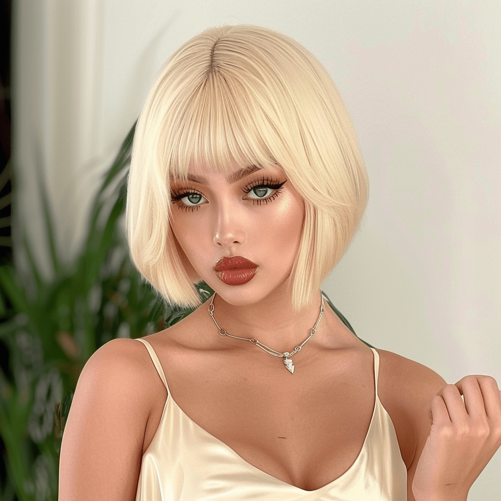 Perruque Synthétique Blonde Carré Court - Gisèle