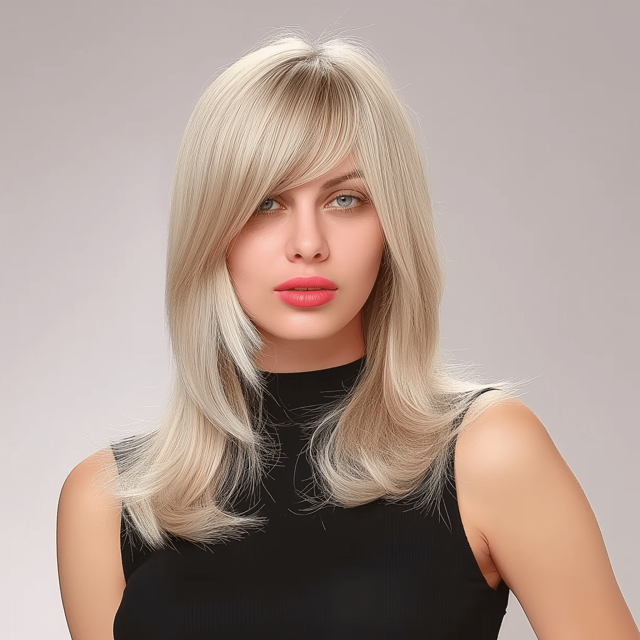 Perruque blonde discount platine longue
