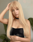 Perruque Synthétique Blonde à Frange Longue - Imane