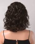 Perruque Synthétique Brune Bouclée Mi-Longue - Dominique