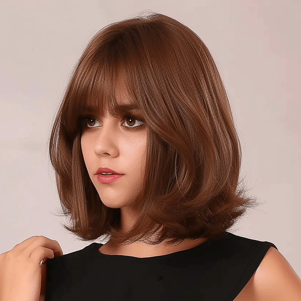Perruque Synthétique Brune Carré Court - Manon
