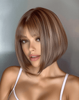 Perruque Synthétique Brune Ombré Blonde Courte - Katia