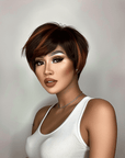Perruque Synthétique Brune Ombré Rousse Courte - Xénia
