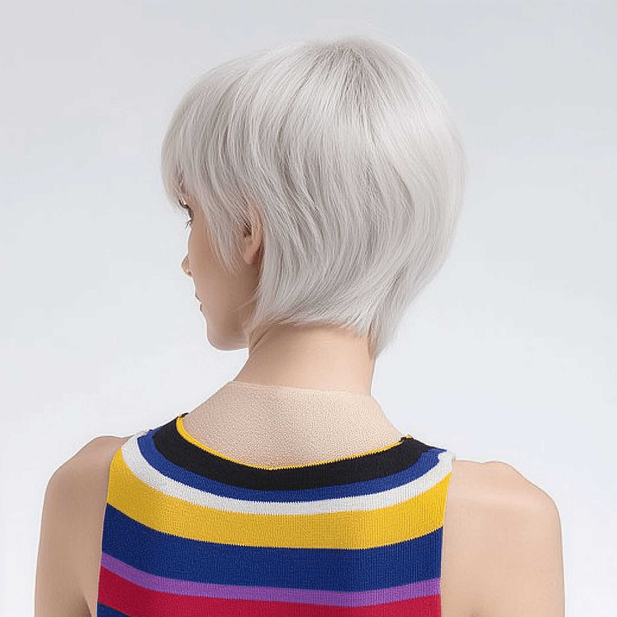 Perruque Semi naturelle Grise Courte - Clara