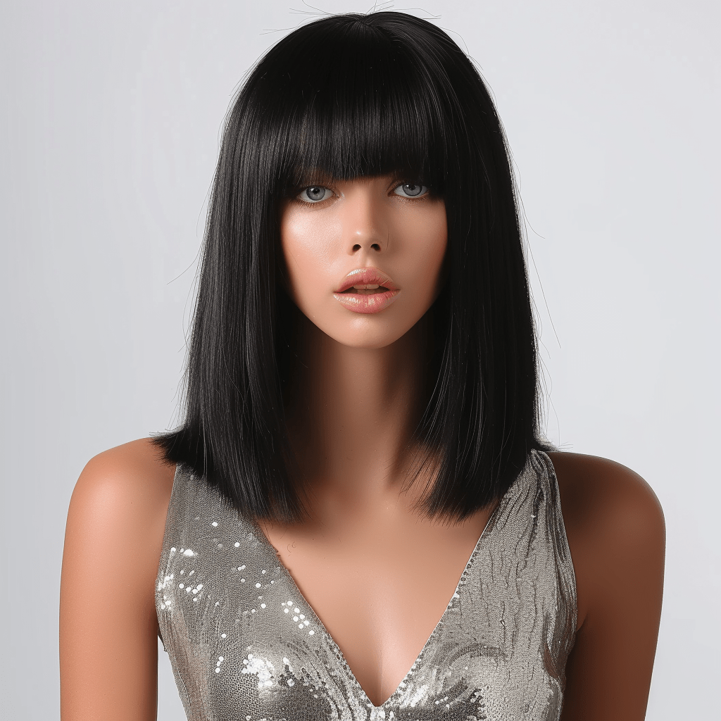 Topcosplay Perruque Bob Courte Noire Ou Blonde – Cheveux Synthétiques Résistants à La Chaleur Pour Cosplay, Carnaval, Halloween Et Soirées Festives