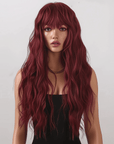 Perruque Synthétique Rouge Bouclée Longue - Delphine