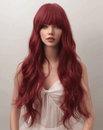 Perruque Synthétique Rouge Bouclée Longue - Pascale