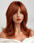 Perruque Synthétique Rousse Mi-Longue - Nadine