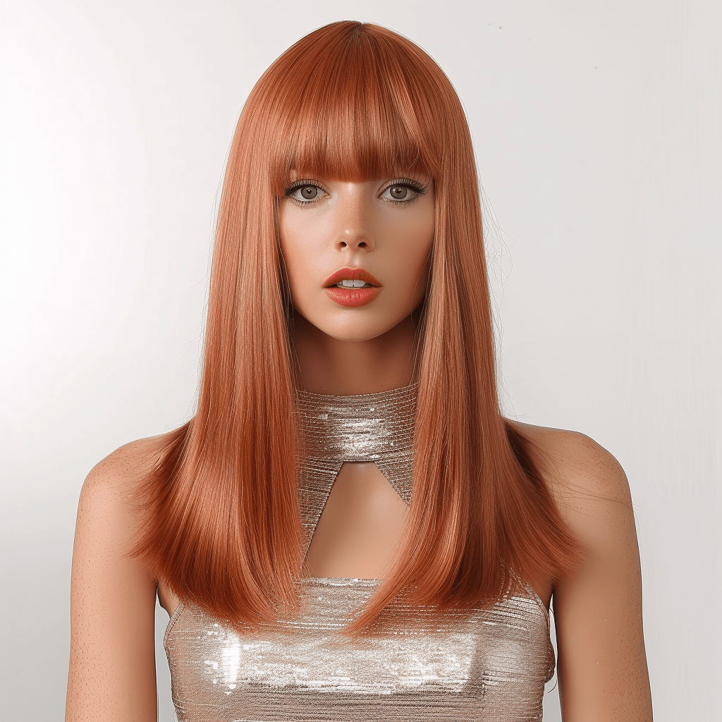 Perruque Synthétique Rousse Longue - Zara