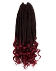 Tresse Africaine Pointes Bouclées Bordeaux