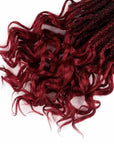 Tresse Africaine Pointes Bouclées Bordeaux