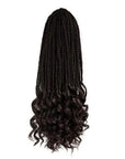 Tresse Africaine Pointes Bouclées Châtain Foncé - Perruque Femme