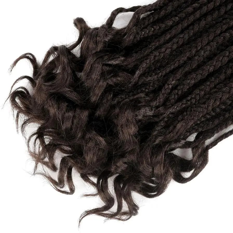 Tresse Africaine Pointes Bouclées Châtain Foncé