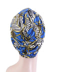 Turban Nœud Bleu Et Jaune - Perruque Femme