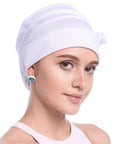Turban à Fleur Couleur Blanc