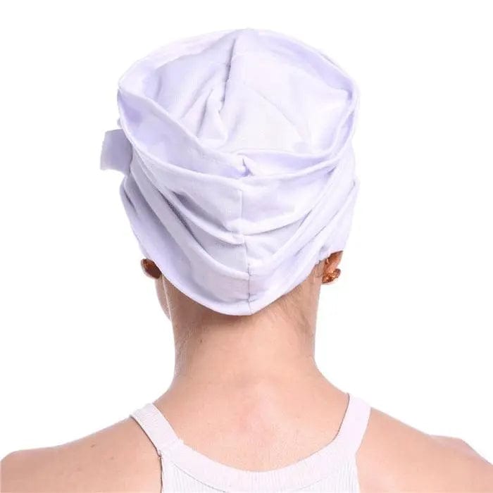Turban à Fleur Couleur Blanc