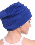 Turban à Fleur Couleur Bleu - Perruque Femme