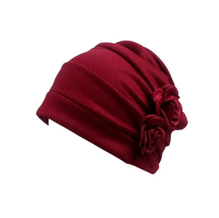 Turban à Fleur Rouge
