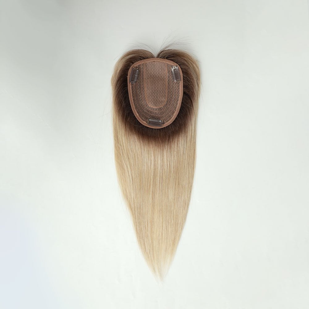 Volumateur Cheveux Naturels - Blond Cendré et Racines Brunes