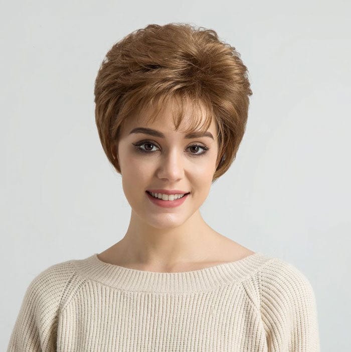 Perruque Synthétique Brune Carré Court - Elina