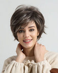 Perruque Grise Courte Femme