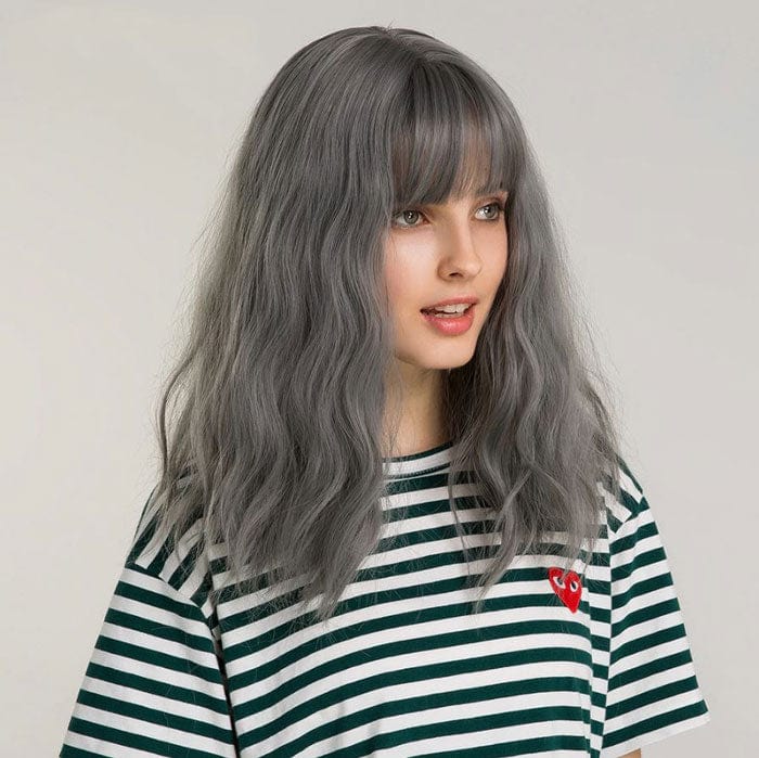 Perruque Synthétique Grise longue - Laure