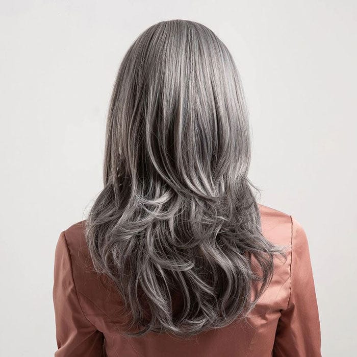 Perruque Synthétique Grise Mi-Longue - Inès