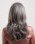 Perruque Synthétique Grise Mi-Longue - Inès