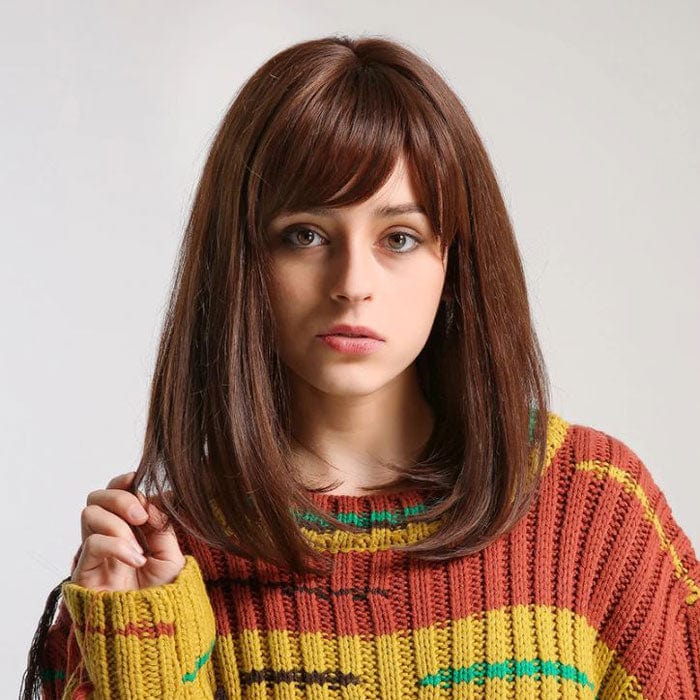 Perruque Synthétique Brune Carré Mi-Long - Wren