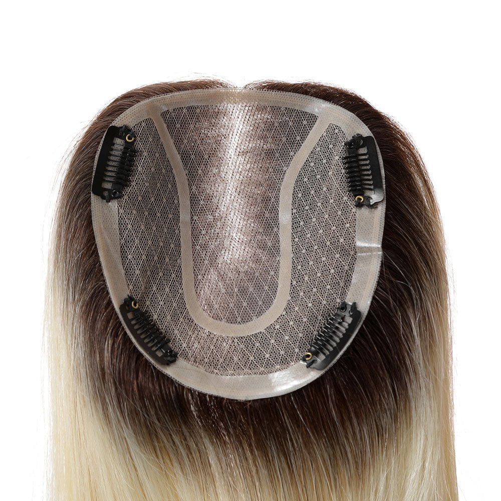 Volumateur Cheveux Naturels - Blond avec Racines Brunes