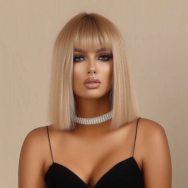 Perruque Blonde Frange