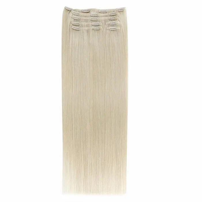 Extension Cheveux à Clip 100G Blond Platine - Perruque Femme
