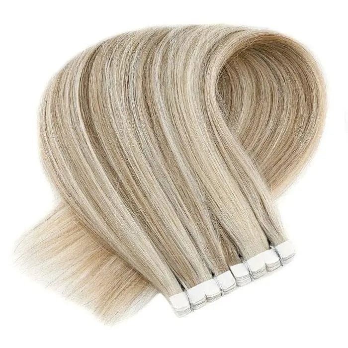 Extension Cheveux à Kératine Couleur Blond très clair méché - Perruque Femme