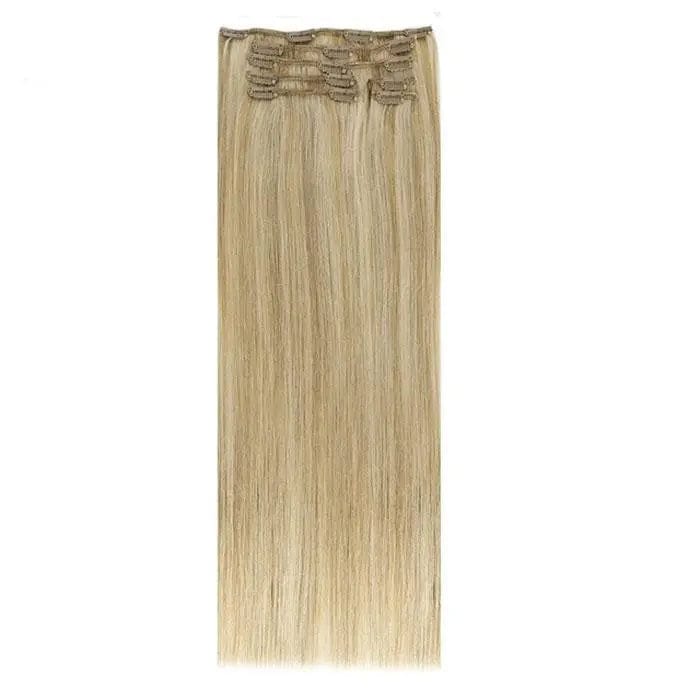Extension Cheveux à clip 100G Blond Perle - Perruque Femme