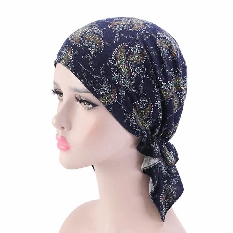 Foulard Turban Bleu - Perruque Femme