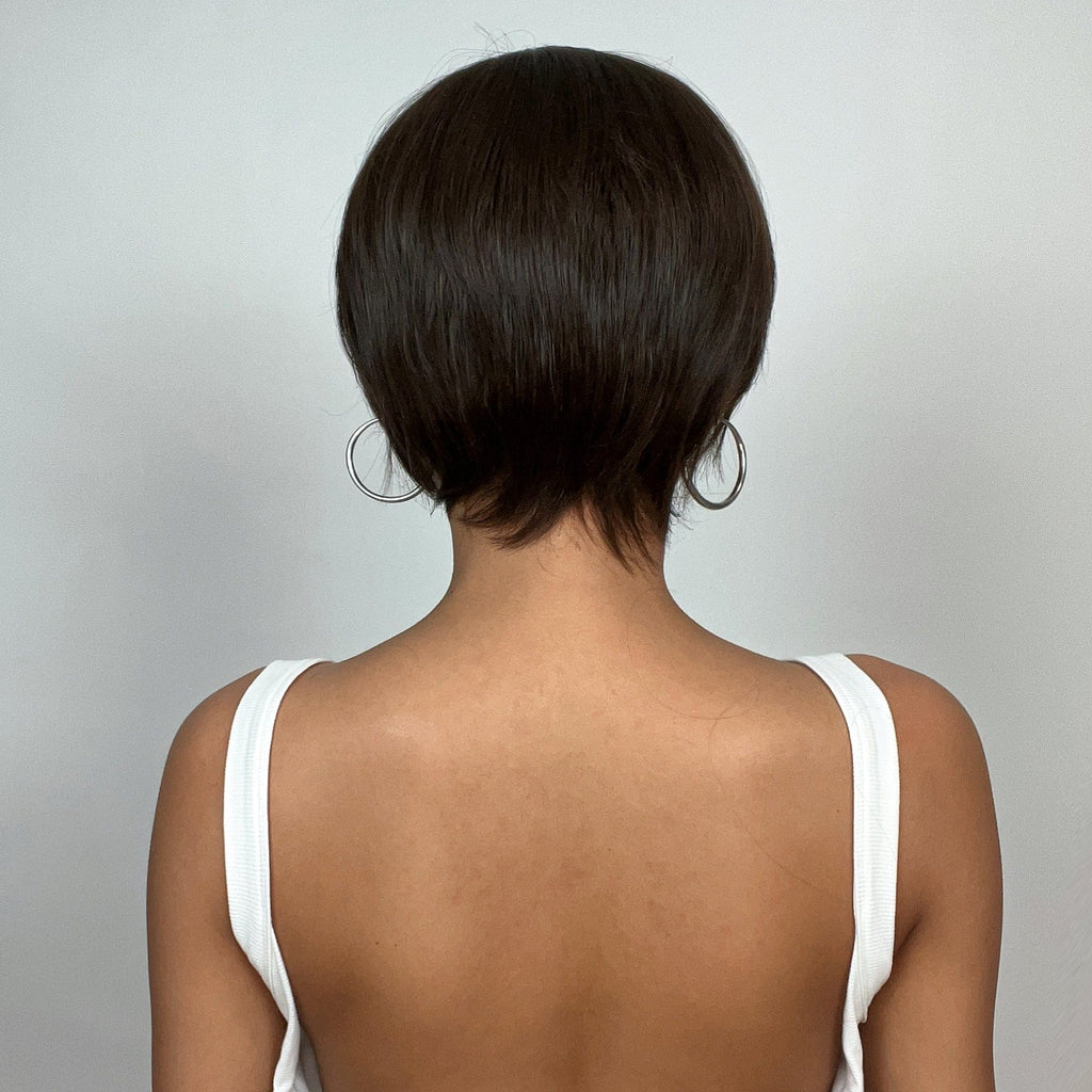 Perruque Synthétique Courte Femme - Bruns Doré Et Foncé - Avec Bandeau + Cadeau - Neuve