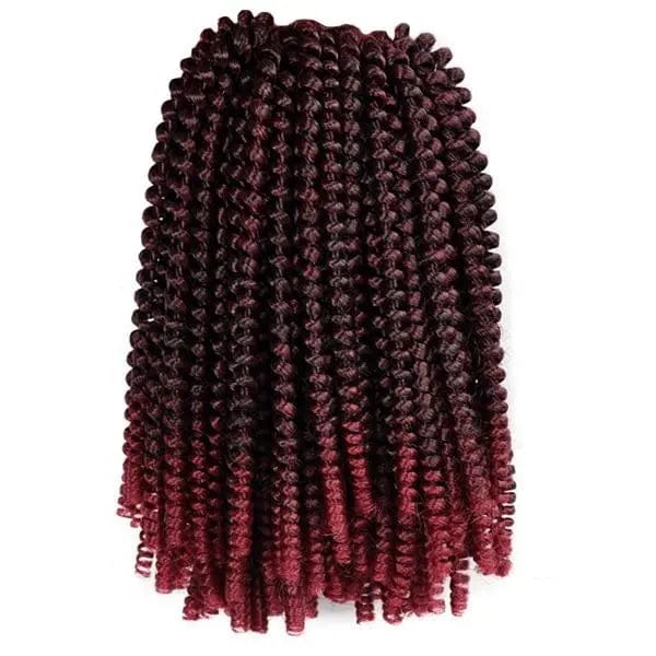 Mèches Bouclées Crochet Braids Ombré Bordeaux - Perruque Femme