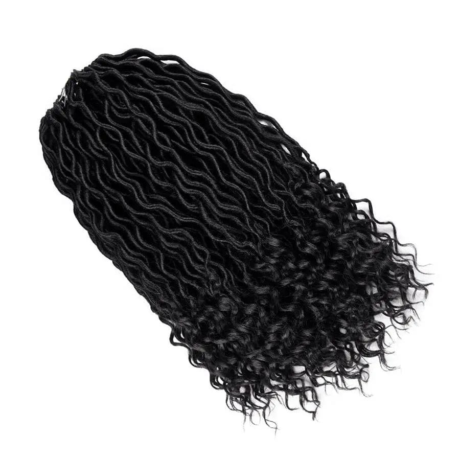Mèches Pour Fausse Locks Pointes Bouclées Noir - Perruque Femme