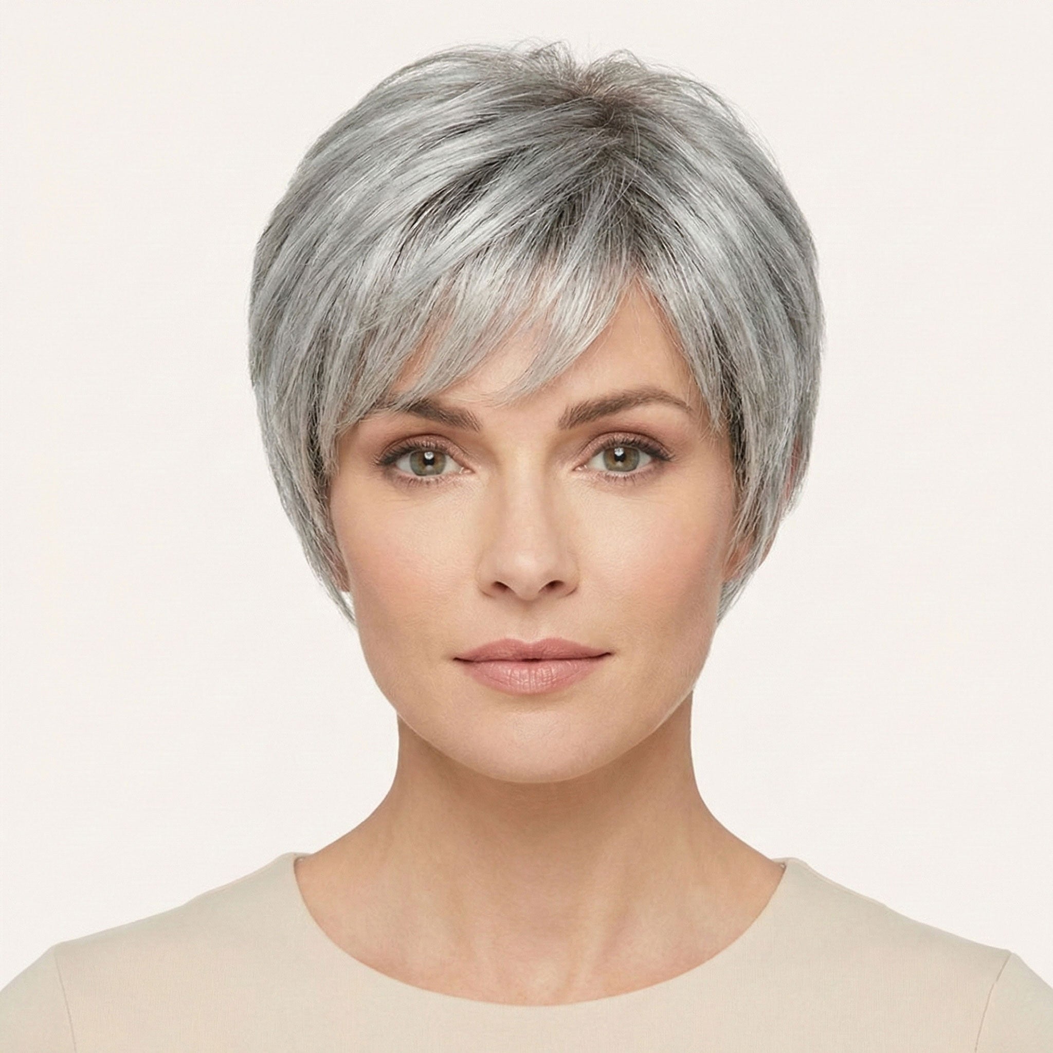 Perruque Naturelle Grise Courte - Brisa