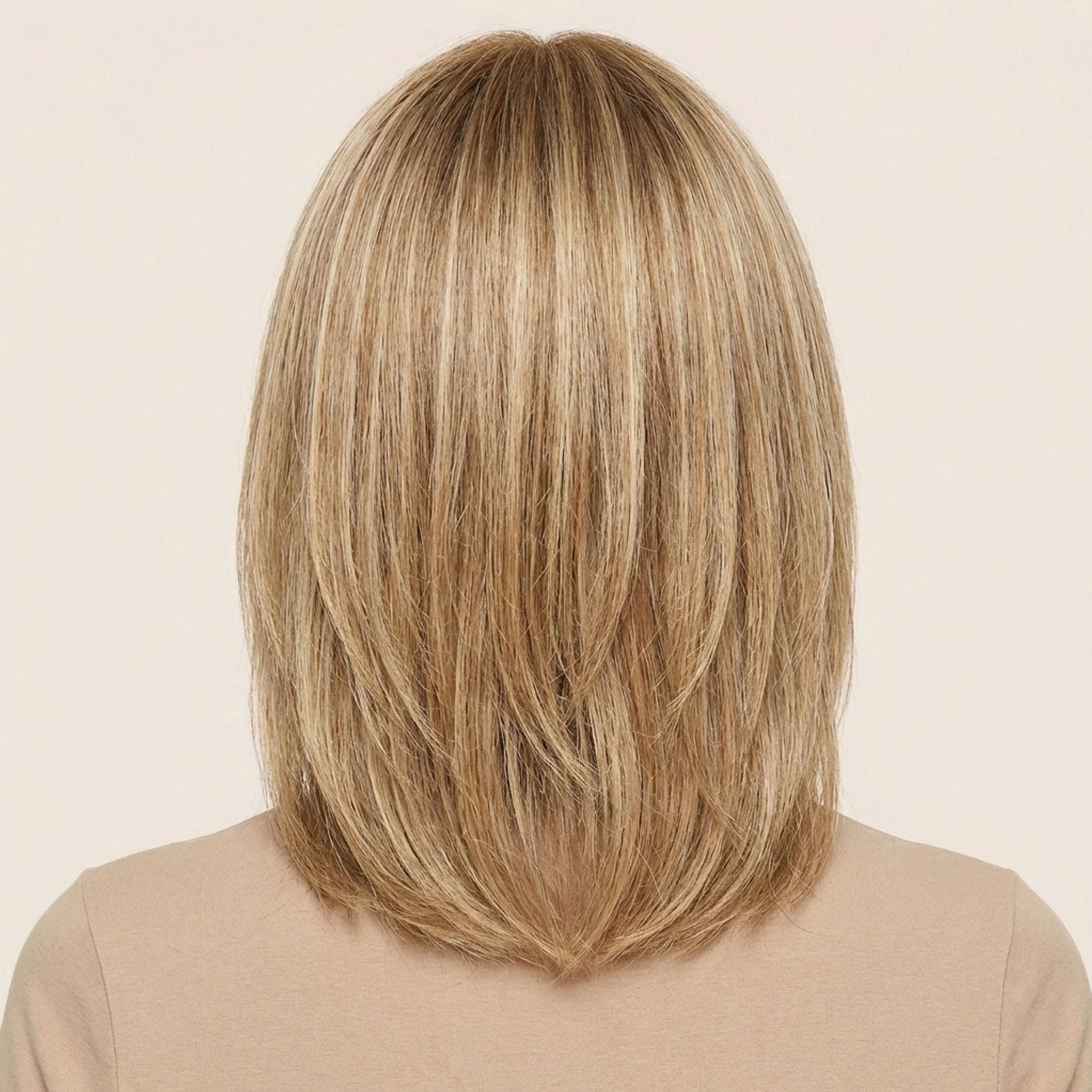 Perruque Naturelle Blonde Carré Mi-Long - Iris - dos