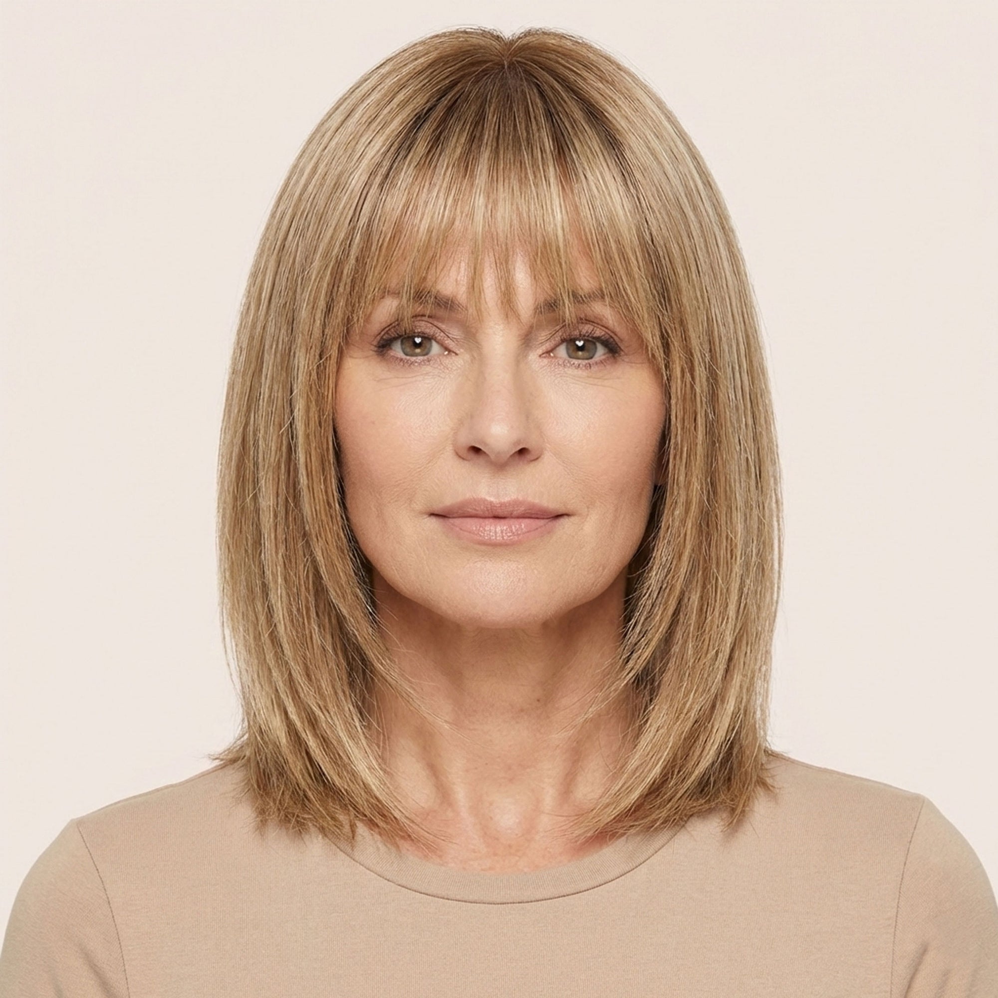 Perruque Naturelle Blonde Carré Mi-Long - Iris