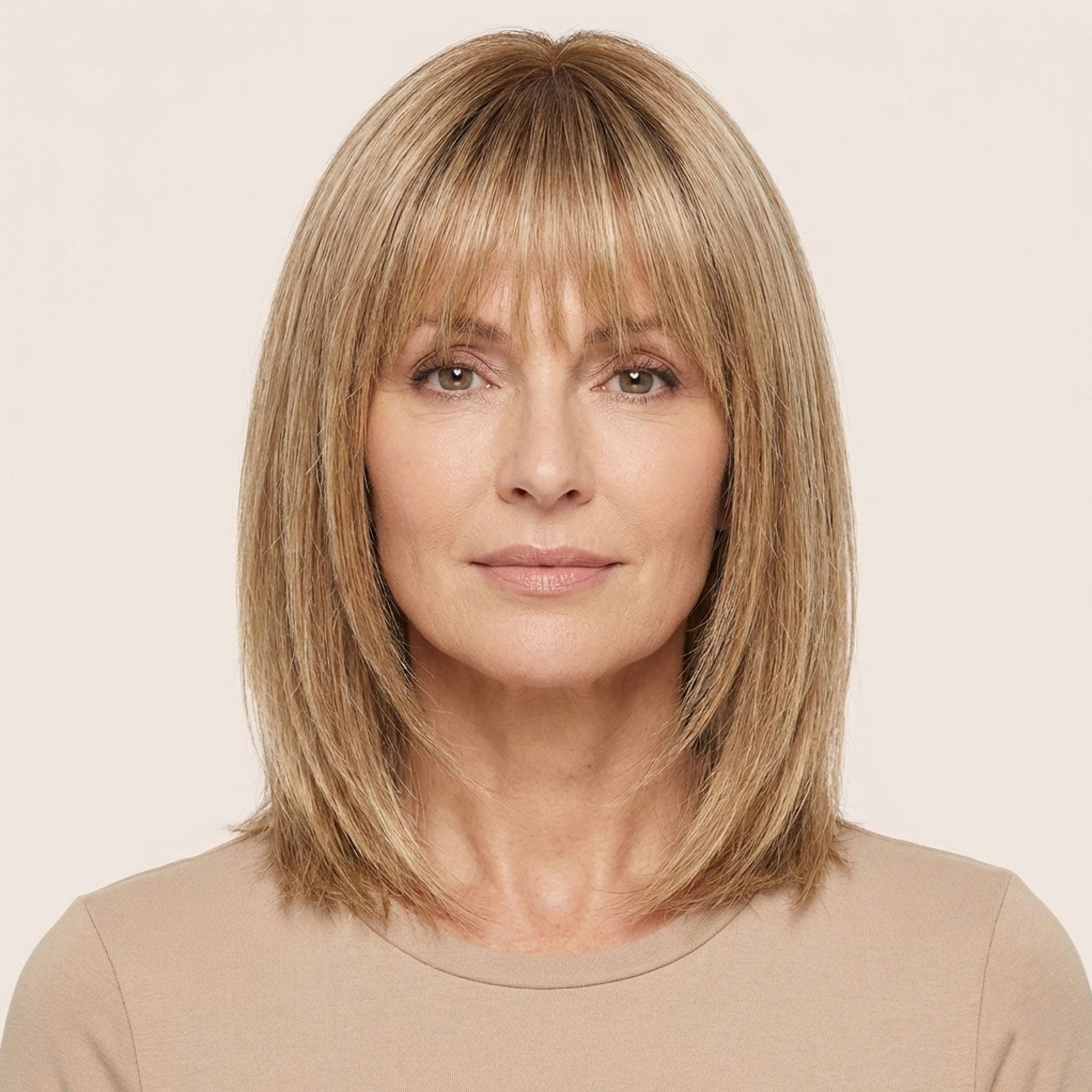 Perruque Naturelle Blonde Carré Mi-Long - Iris