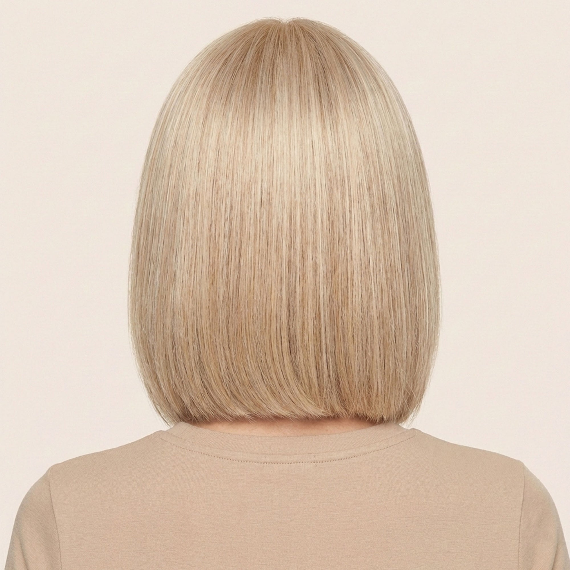 Perruque Naturelle Blonde Carré Mi-Long - Wilma - dos