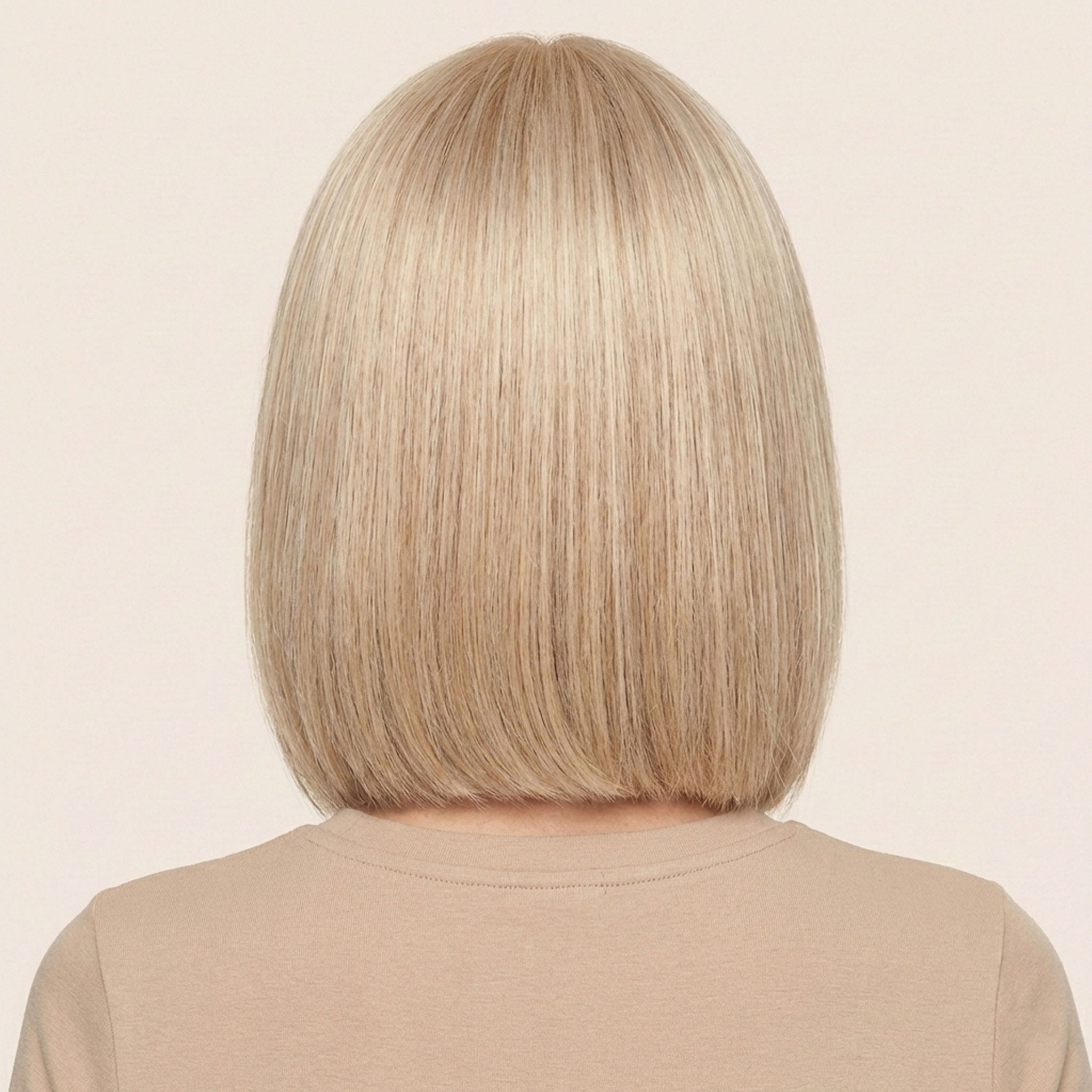 Perruque Naturelle Blonde Carré Mi-Long - Wilma - dos