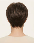 Perruque Naturelle Brune Carré Court - Marjorie - dos