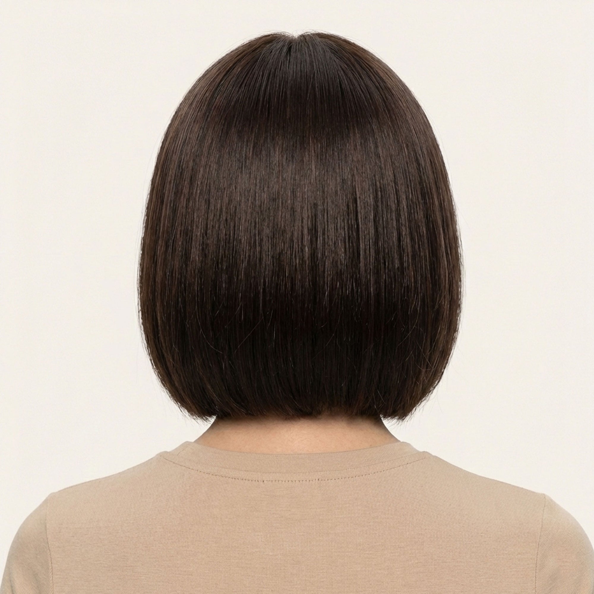 Perruque Naturelle Brune Carré Court - Valentina